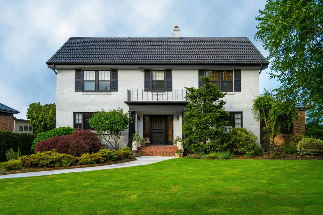Modern graphite siding after