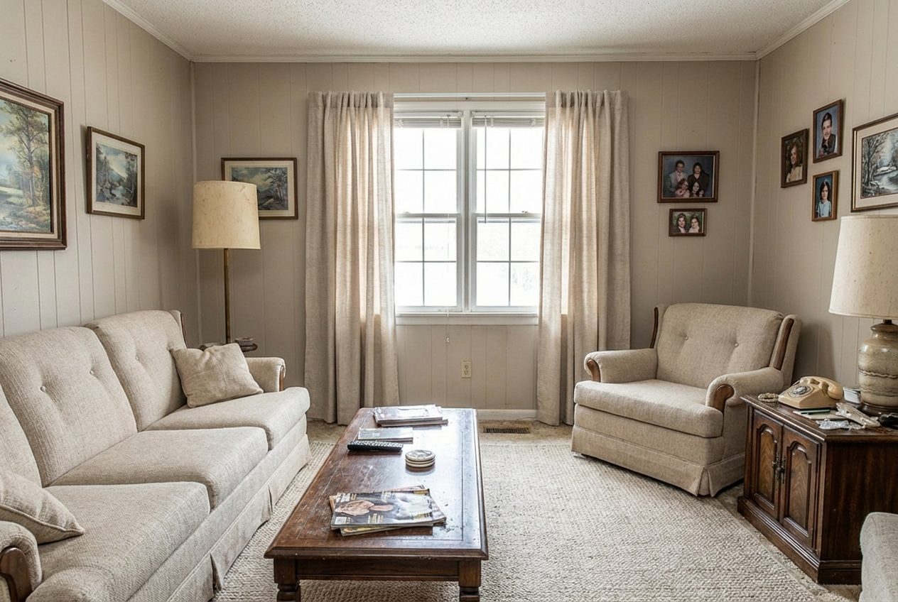 Living room after Smart color refresh AI makeover