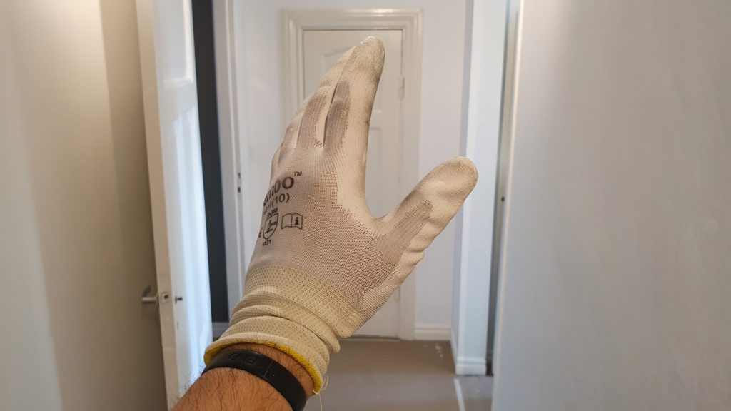 wear gloves when painting