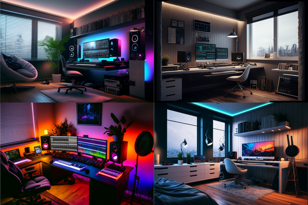 home music studio cozy modern led lighting avicii