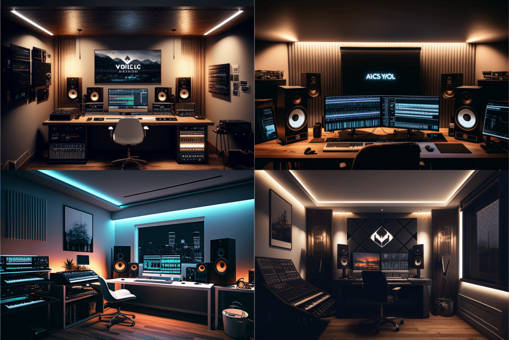 music studio modern led lighting