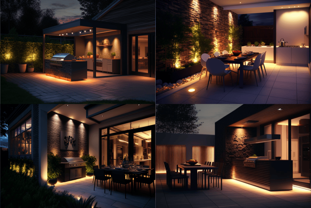 patio evening lighting modern furniture modern led lighting