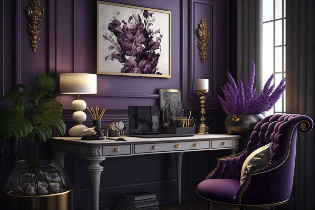 Gocolorize home office English violet color scheme