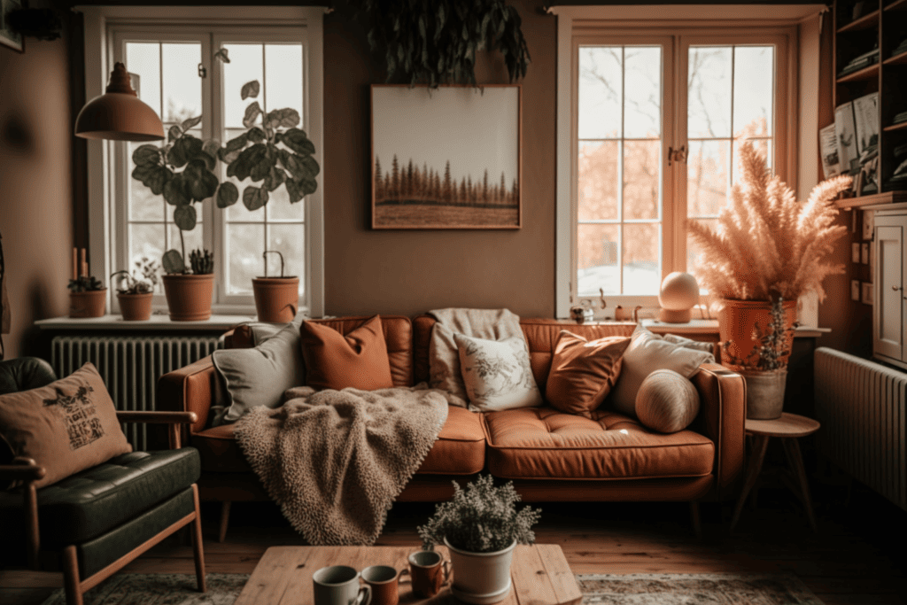 gocolorize Warm and cozy living room with natural colors unsplash