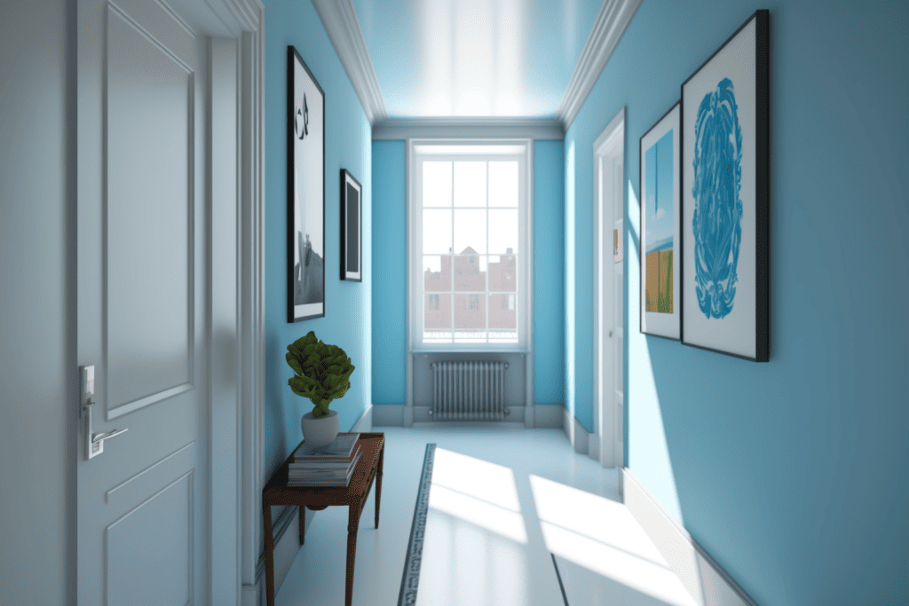 gocolorize hallway modern home carolina blue bright daylight c0c820ba 2e95 48a0 9213 f481c90457c5