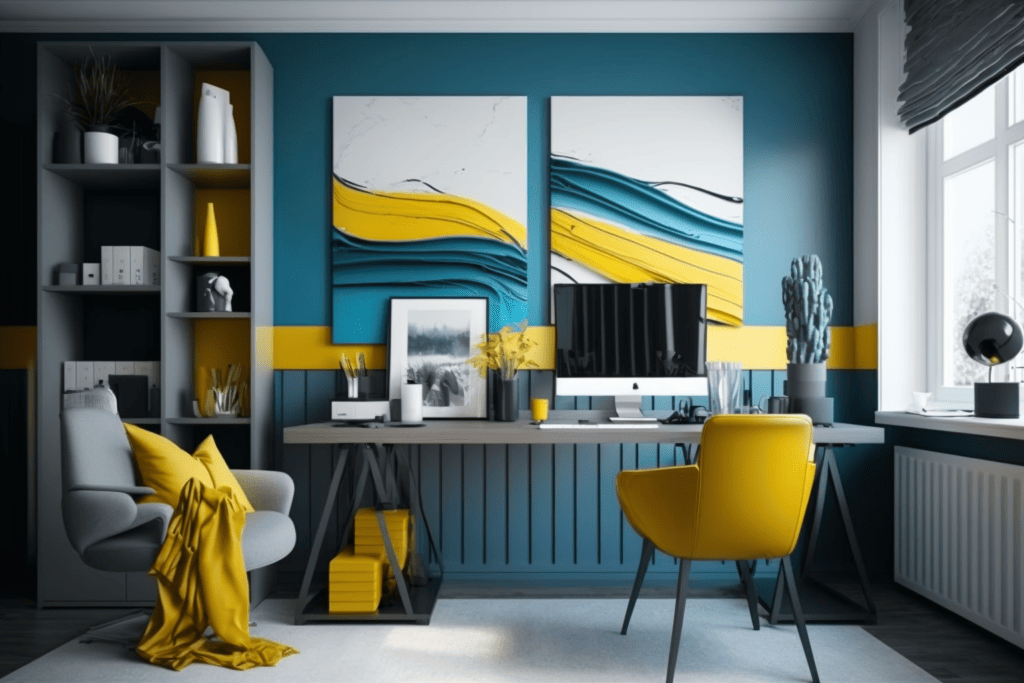 gocolorize home office blue and yellow color scheme 5eb9afd7 51f8 4f9b b14e c5a4a6292a1e