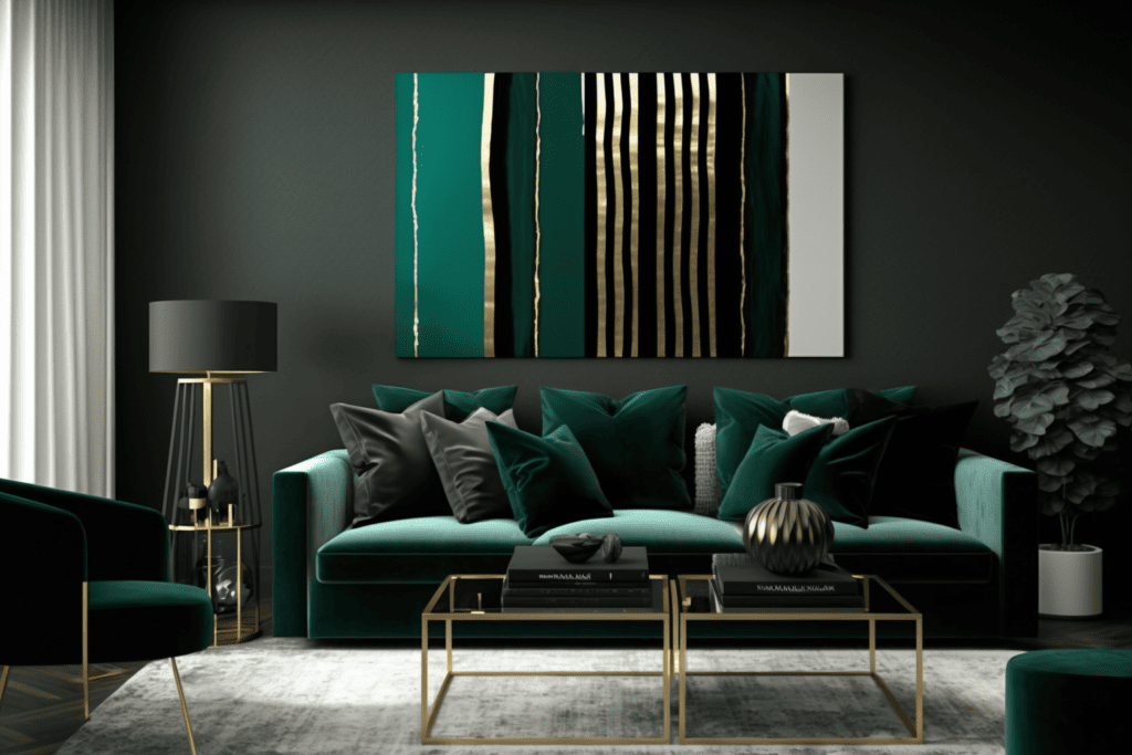 gocolorize living room with black dark green and gold as color th eb57083f 4a43 49a1 b179 1903c90f902a